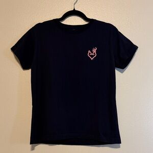 Browning Navy Tee with Pink Logo